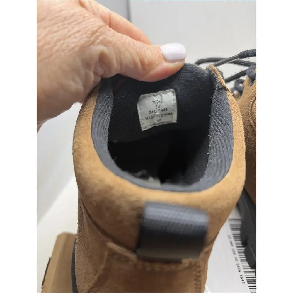 Lands End Suede Hiking Boots Lands Women’s Size 6M Style #79987 Tan Brown Clean